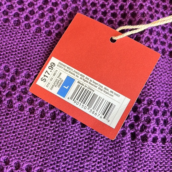 NWT Mossimo Supply Co - Purple Knitted Tank - Large - Picture 8 of 9
